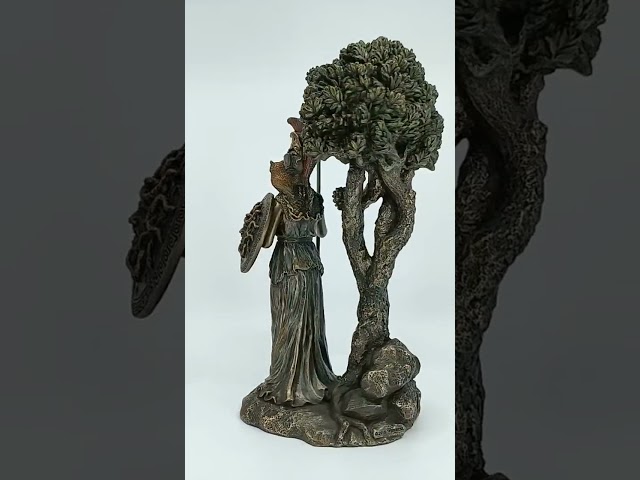 Vídeo relacionado con Diosa de la Sabiduría Athena Minerva Alabastro Figura hecha a mano 9.8 pulgadas