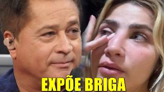 Filha de Leonardo não se contém e chora ao falar de briga com o cantor e abala: 'ele