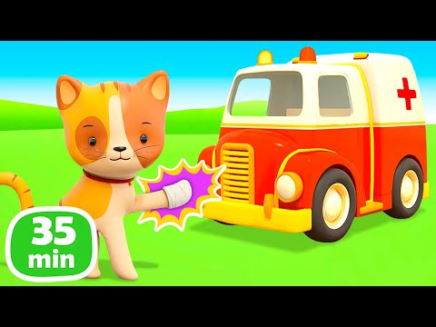 Die Helfer Autos - lehrreicher Zeichentrick für Kinder. 7 Folgen am Stück