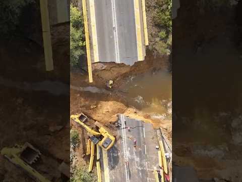 Socavón corta ruta en Zapallar: Piden instalar puente mecano