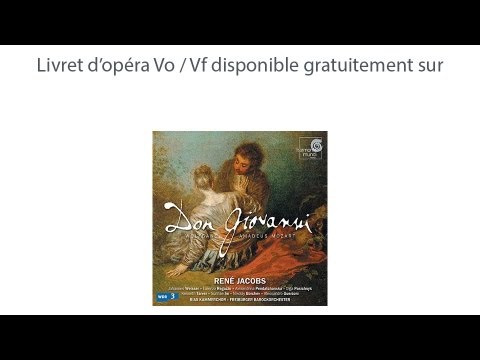 Livret Don Giovanni / don juan  - W.A Mozart  - Livret d'opéra à télécharger gratuitement