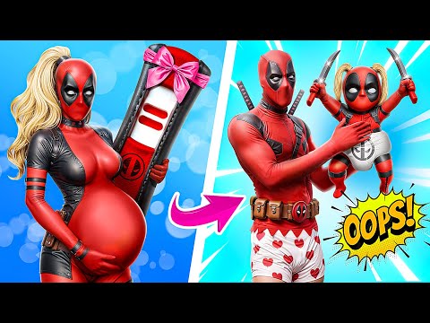 Les Super-Héros Attendent un Bébé! Deadpool et Lady Deadpool sont Devenus Parents!