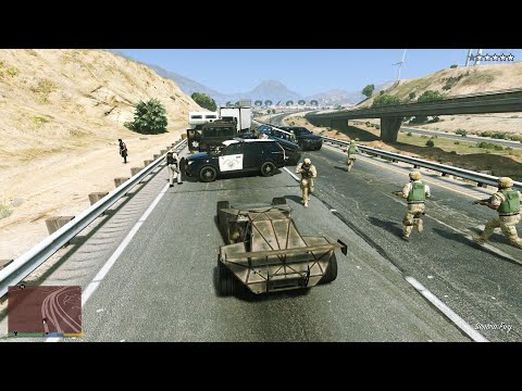 GTA V Ramp Buggy Rampage + 10 Star Escape [R.D.E. 4.0.4]