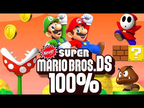 Newer Super Mario Bros. DS - 100% Longplay Full Game Walkthrough No Commentary Gameplay Playthrough