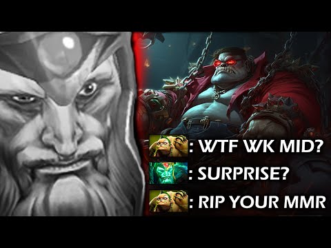 Wraith King Mid? WTF! Seem like you don't care about your MMR at all | Genius Pudge
