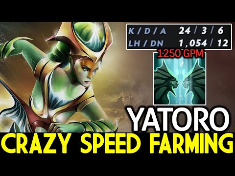 YATORO [Naga Siren] Crazy Speed Farming 1000 Last Hit & 1250 GPM Dota 2