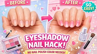 Easy DIY Nail Art at Home Using Eyeshadow (Beginner Friendly!)