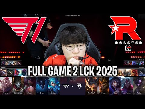 FAKER ICONIC AKALI!😱 - T1 vs KT GAME 2 LCK ROAD TO MSI | T1 vs KT ROLSTER G2 LCK 2025