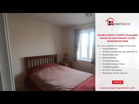 Double Room to Rent in Shared House Canterbury Close, Worcester Park.