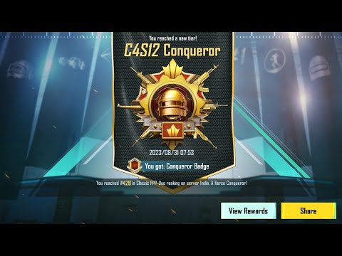 Finally conqueror done in duo fpp conqueror rank push || duo fpp conqueror rank push day 11