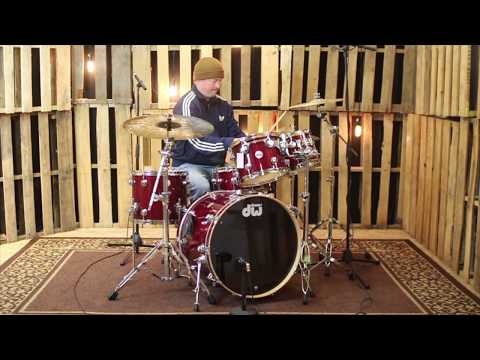 DW Collector's Maple Ruby Glass Drum Set - 22,10,12,14,5.5x14 - SO#839949