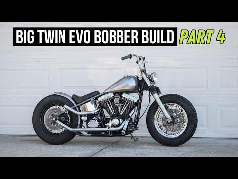 Big Twin Evo Bobber Build Part 4 | New Stance, Modified WX Tanks, Exhaust