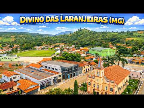 Divino das Laranjeiras (MG) vista do alto | Cidade do Interior Mineiro | Imagens Aéreas com Drone