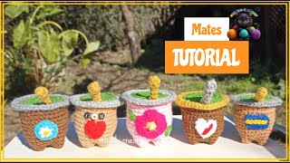 TUTORIAL - Mates Tejidos a Crochet (LLAVEROS) 🧉 ¡Fáciles para PRINCIPIANTES!