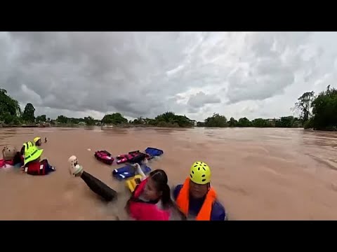 Video Thumbnail: Footage shows rescue boat sinking amid Thailand’s fatal floods