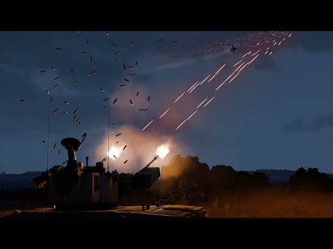 ArmA 3, Simulation; Phalanx CIWS, C RAM, Tracer Firing, MiG 29 in Action vs C RAM