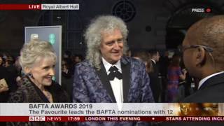 Brian May, Anita Dobson BAFTA Red Carpet 10/02/2019