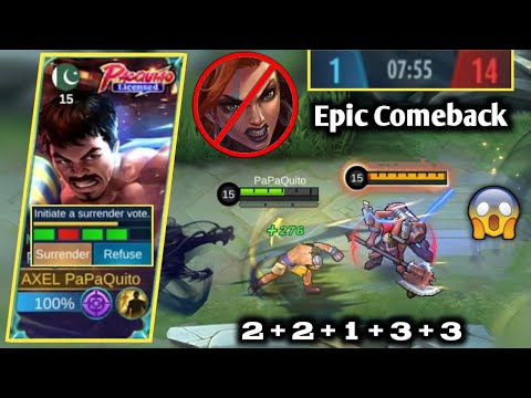 2STACK + 3 STACK COMBO TO COUNTER HILDA IN SIDELINE | EPIC COMEBACK PAQUITO | MLBB