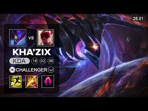 Kha'Zix vs Lee Sin Jungle - KR Challenger - Patch 26.01 Season 16