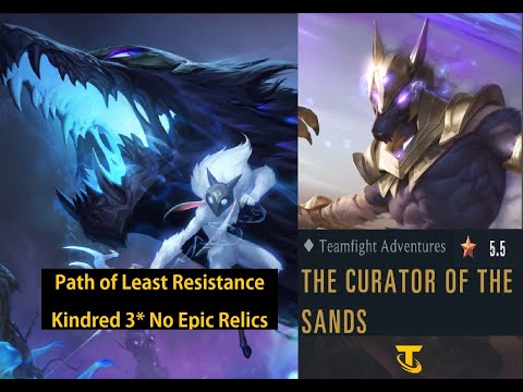 Kindred vs Nasus (3* No Epic Relics) - Curator of the Sands - Teamfight Adventures