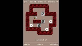 SOKOBAN - SOLUTION, LEVEL 01 GAME 18