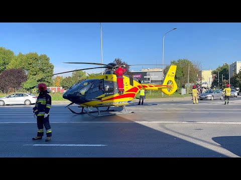 Z uwagi na brak wolnej karetki  w Opolu Lądował LPR.