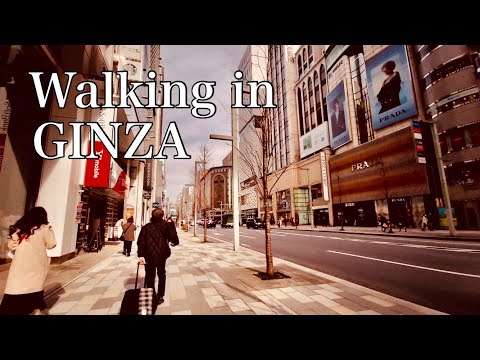 [4K 30p] dao quanh Ginza Tokyo Nhật Bản