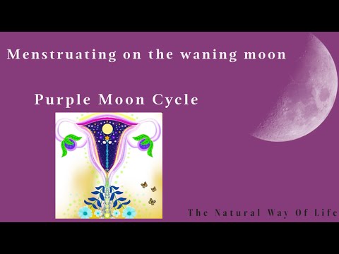 Menstruating On The Waning Moon | Purple Moon Cycle | #menstruation #period #mooncycles #lunarcycle