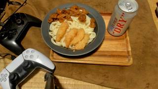 ひろくんと鶏皮ぶっかけうどん (2026/08/14)