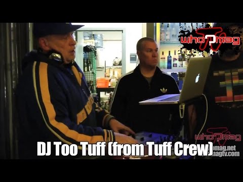 WHO?MAG TV DJ Too Tuff scratching "My Part Of Town" at bday bash