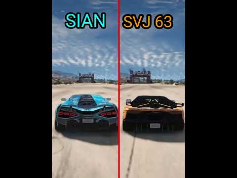 LAMBORGHINI SIAN VS LAMBORGHINI SVJ 63 😱||GTA 5#shrots
