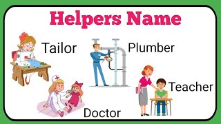 Helpers Names in english and hindi, Our Helpers, Community Helpers for kids, Our Helpers Activity,