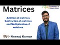 Lecture 2 Matrix Operation Addition Subtraction And Multiplication Of Matrices