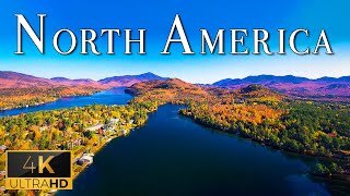FLYING OVER NORTH AMERICA (4K UHD) - Soothing Music Along With Scenic Relaxation Film For Lobby