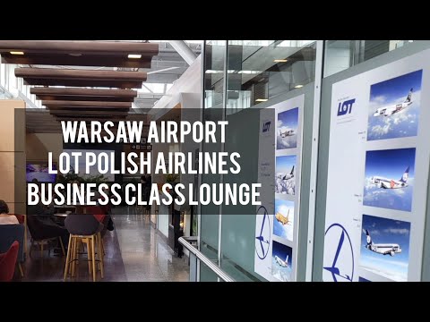 [1 min] Varsóvia - Aeroporto Chopin LOT Polish Airlines Polonez Executive & Business Class Lounge.