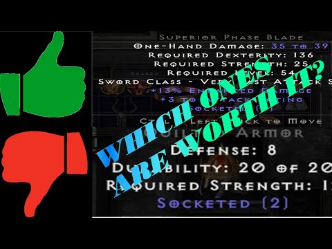 D2R | GUIDE TO THE MOST VALUABLE SOCKET BASES FOR RUNEWORDS