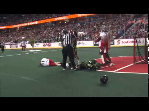 NLL: Ouch & Ouch! Saskatchewan Rush's Zack Greer takes punch then ball to the face