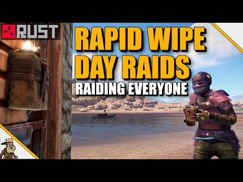 Rust Raiding - Rapid Raiding Everyone on Wipe Day (Rust Official server Gameplay)
