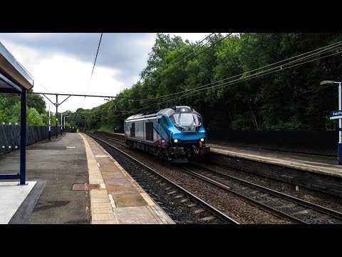 DRS Class 68 No. 68032 on 0M67 York - Longsight @ Fairfield on 18.07.19 - HD