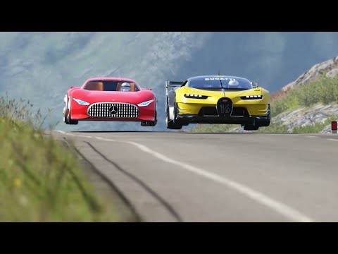 Mercedes-Benz AMG Vision GT vs Bugatti Vision GT at Highlands