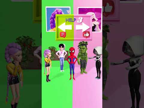 Help Spider-Man choose a side ⬅️😵➡️ #shorts #funny #spiderman #roblox #kpopdemonhunters