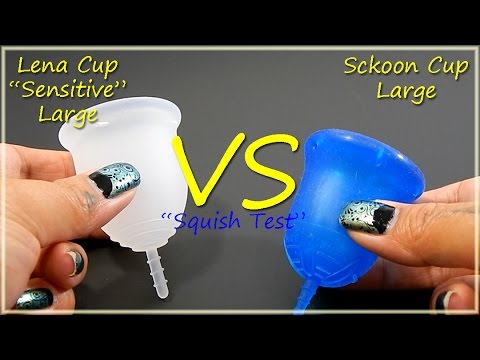 Lena Cup Sensitive Lg vs Sckoon Cup Lg "Squish Test" - Menstrual Cups