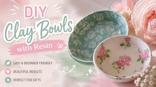DIY Clay Bowls - Great for beginners - Resin