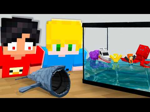 Criei um AQUÁRIO de MONSTROS MARINHOS no Minecraft!