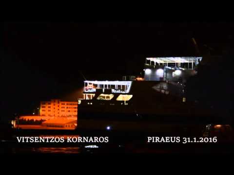 VITSENTZOS KORNAROS morning departure from Piraeus