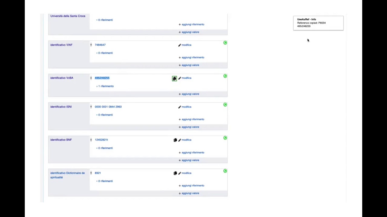 UseAsRef - adding references using external IDs on Wikidata