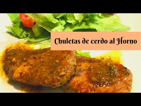 CHULETAS de CERDO 🐷 Horneadas | BAKED PORK CHOPS | Estefany Rosales