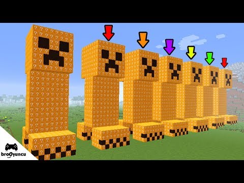 MİNECRAFT 10 CREEPER ŞANS BLOKLARI