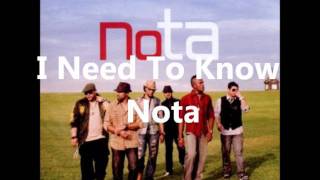 I Need To Know (Nota)