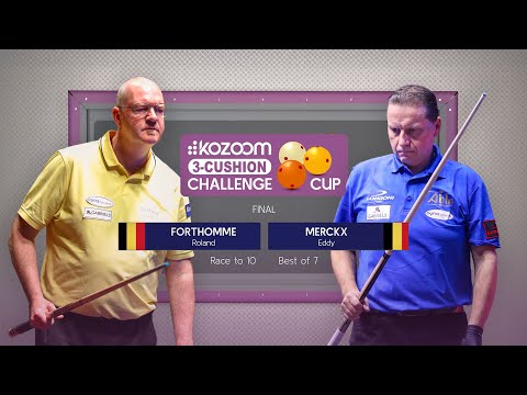 3-Cushion Kozoom Challenge Cup 2022 - Final  - Roland Forthomme vs Eddy Merckx
